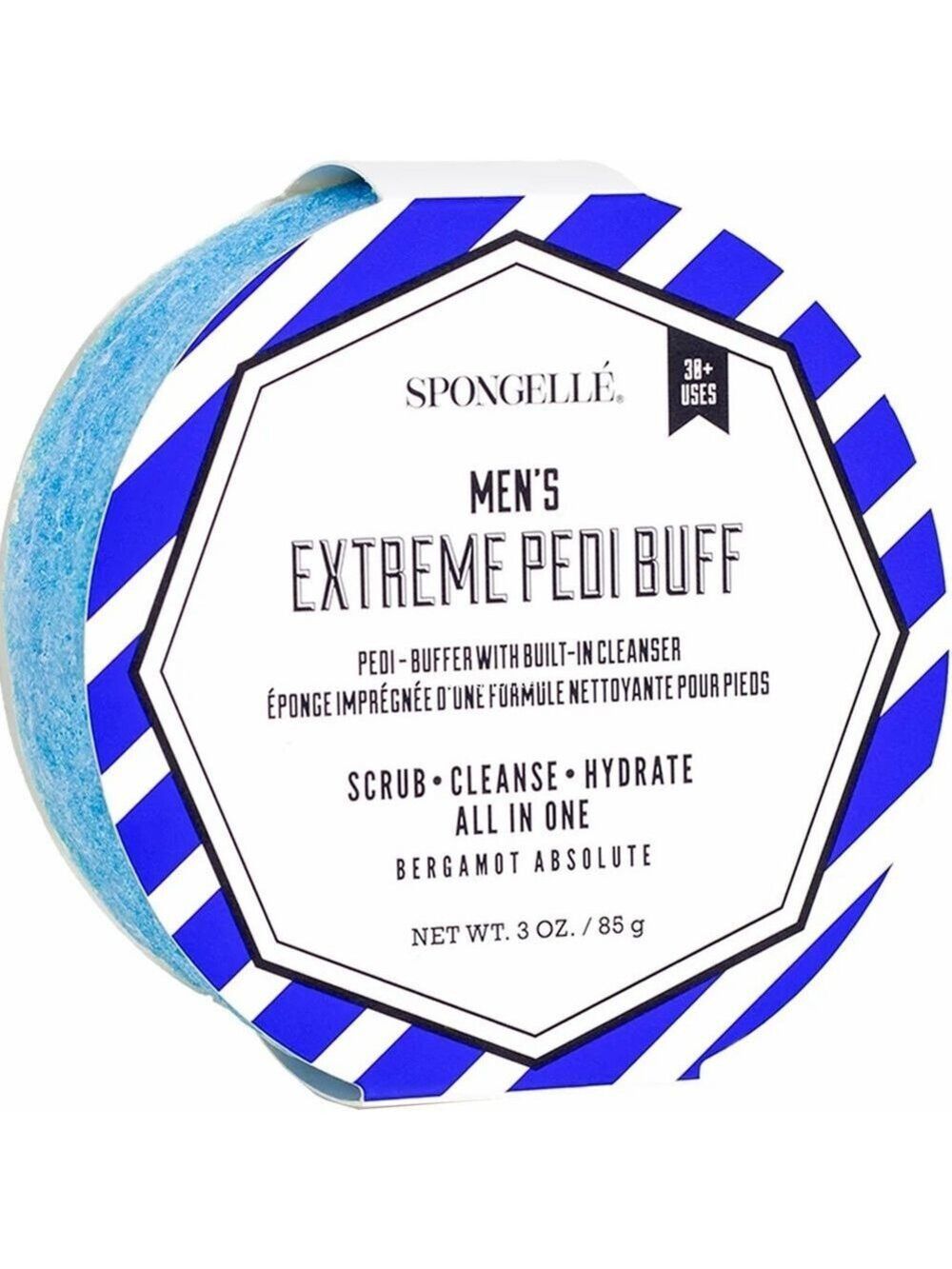 Spongelle Body Wash Infused Pedi Buffer - Men's Extreme - Bergamot Absolute
